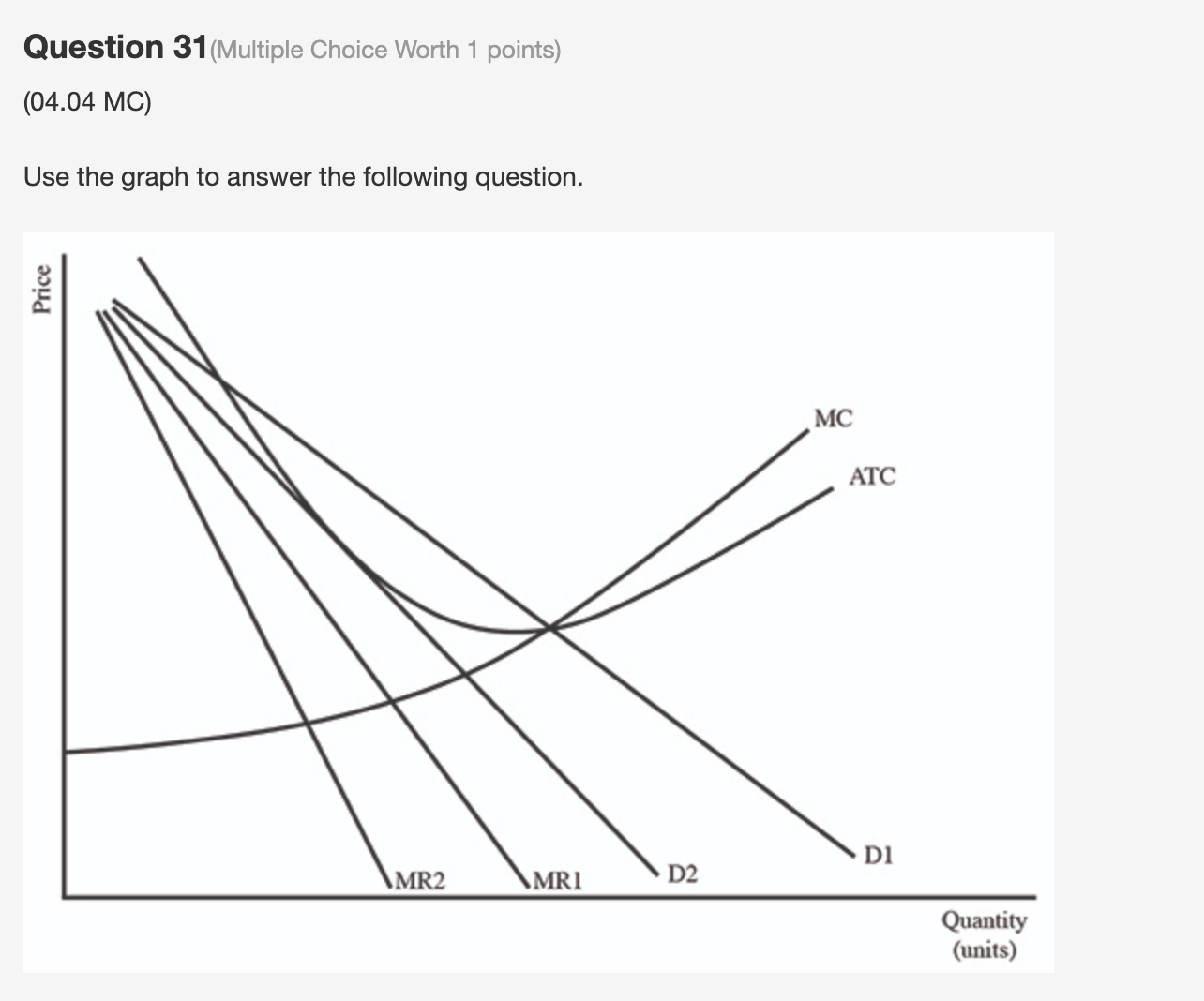 Question 31(Multiple Choice Worth 1 points) (04.04 MC) Use the graph