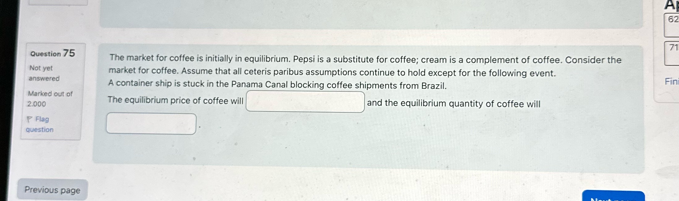 answer the question, need answer only A 62 71 Question 75