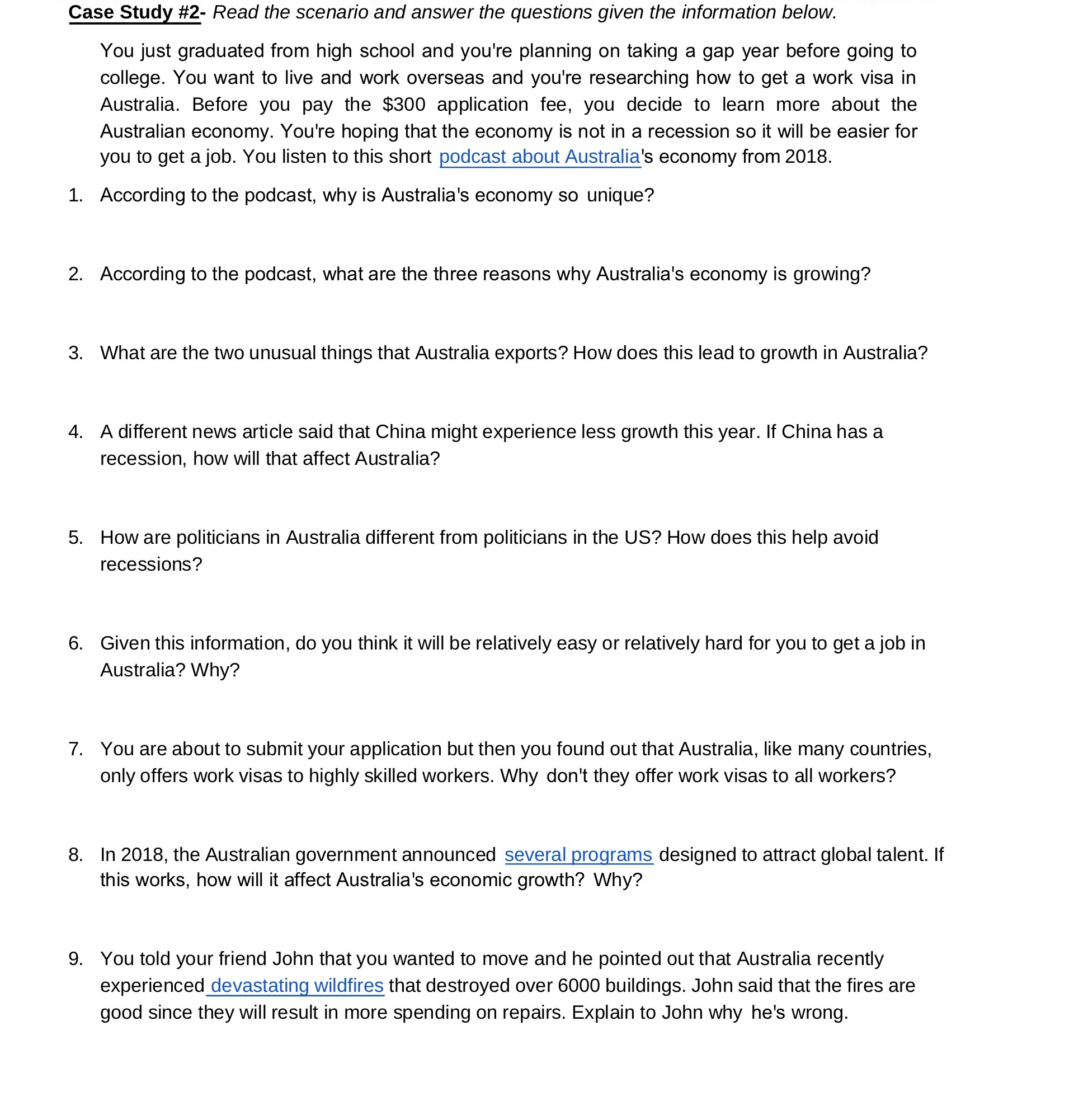  Case Study #2- Read the scenario and answer the questions given