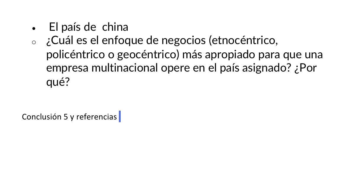 o geocntrico) ms apropiado para que una empresa multinacional opere en el