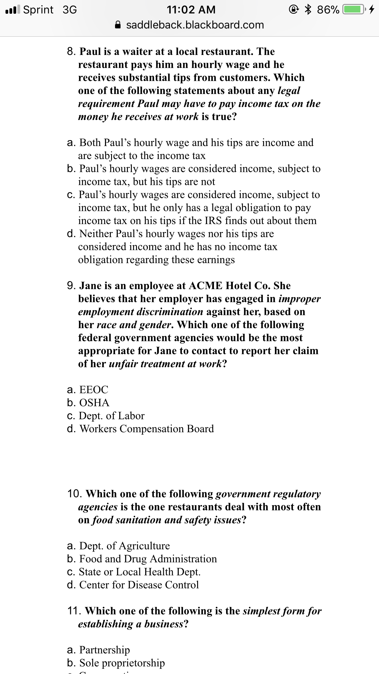 13. Joe is an ACME Co. employee. One day, Joe's boss at