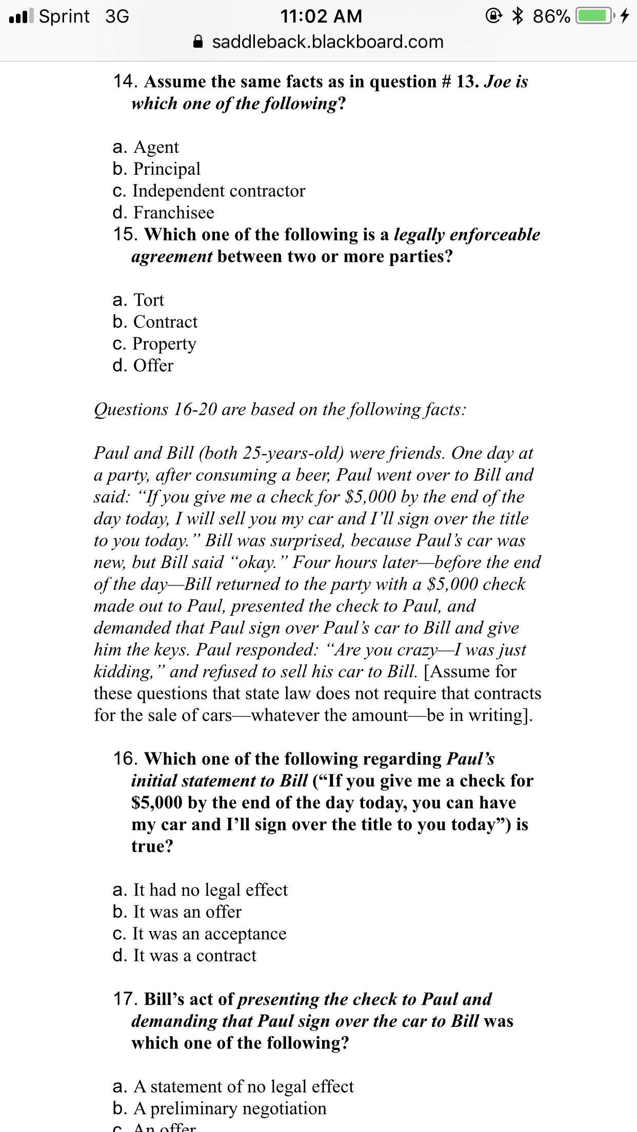 to pick up ofce supplies for ACME (ACME reimbursed Joe for his