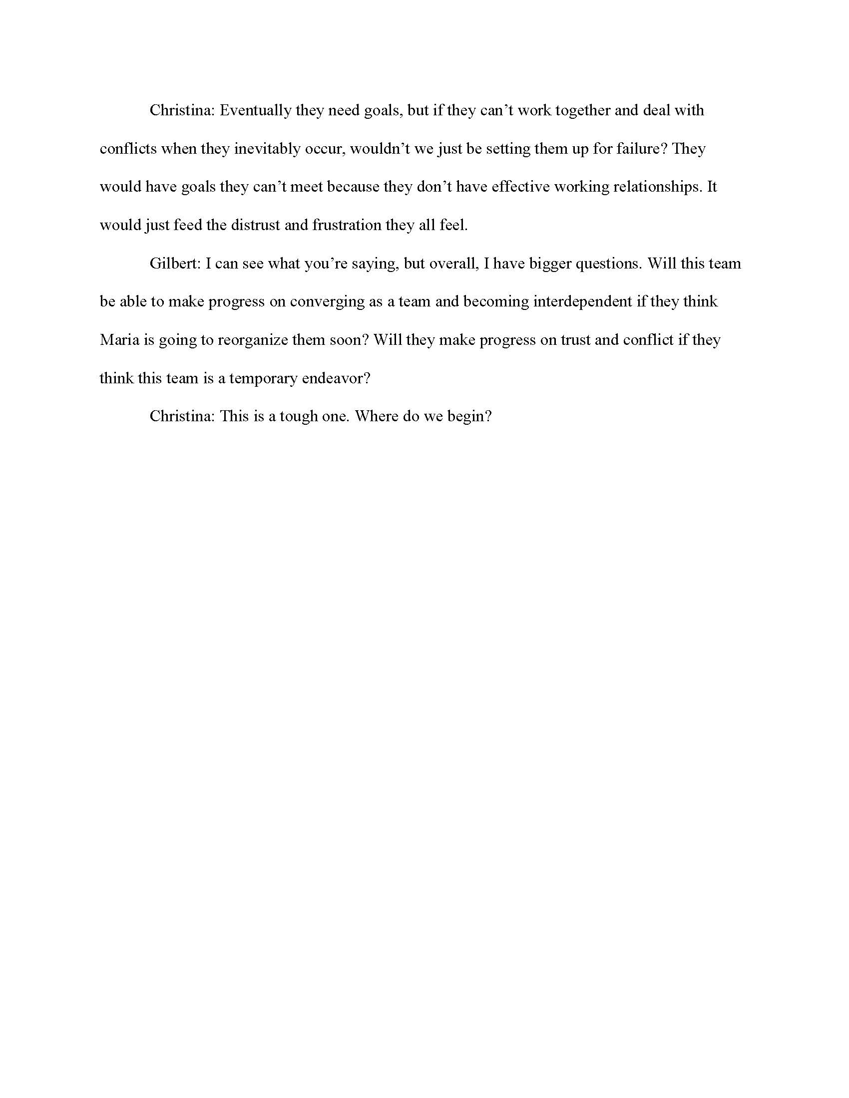 it begin at the team level?Please include references. Thank you! The Springeld