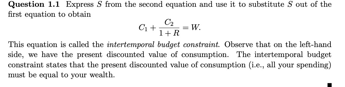 to substitute S out of the rst equation to obtain 02 1