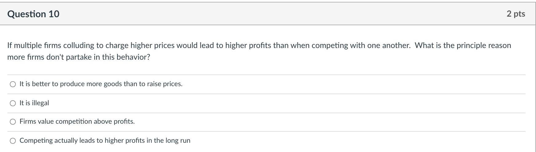 Any situation when a firm make positive economic profit in the long