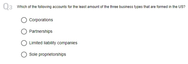 True O FalseQ7 The following disadvantages: Unlimited liability, limited capital, burden of