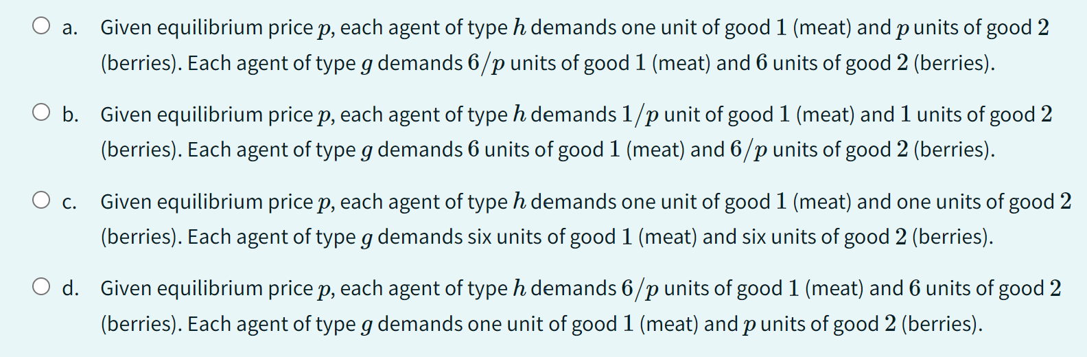 the utility function: u(1, X2) = In x1 + In x2. However,