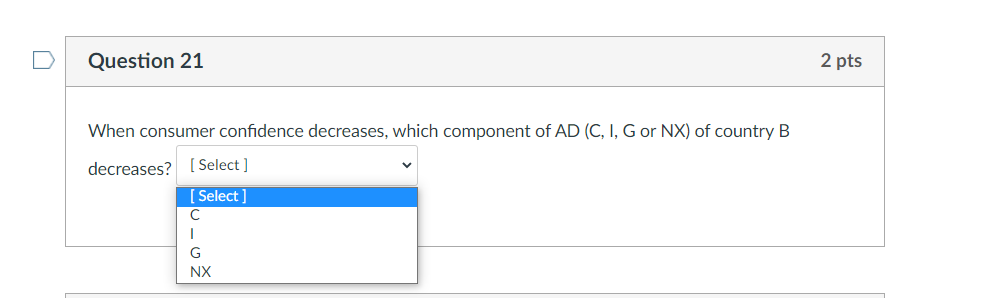 Please help me with this question D Question 21 2 pts