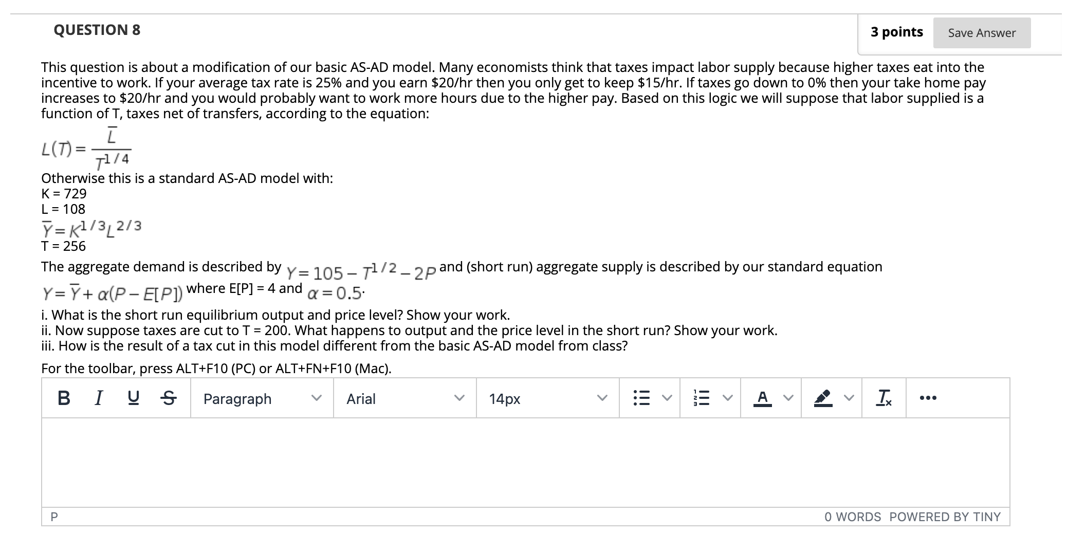 about a modication of our basic AS-AD model. Many economists think that