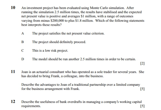 net present value is positive and averages $1 million, with a range
