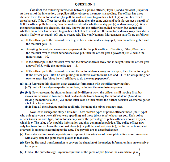 Questions on macro QUESTION 1 Consider the following interaction between a