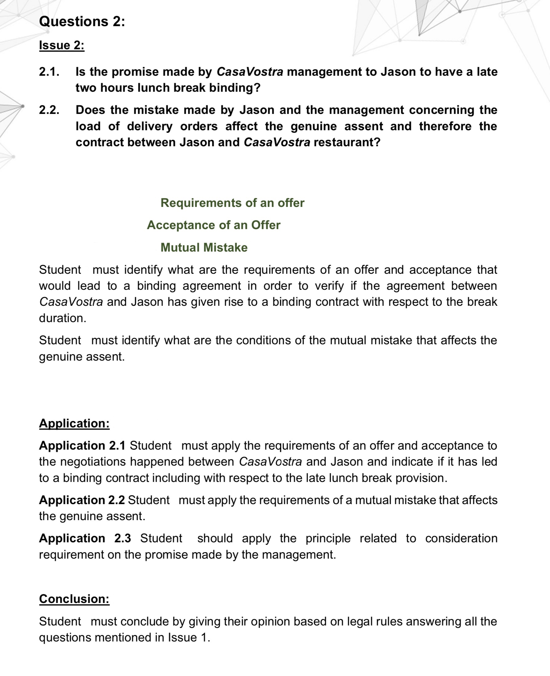  Homework (( just answer the question from the case study ))