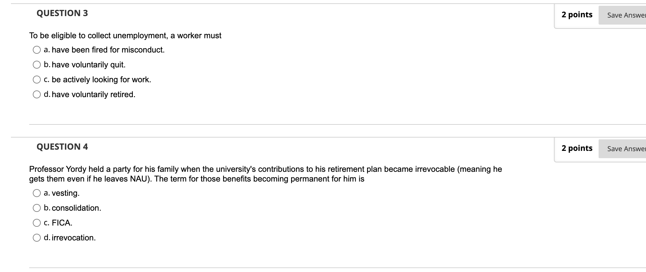 an independent contractor. O c. an employee. O d. an officer. QUESTION