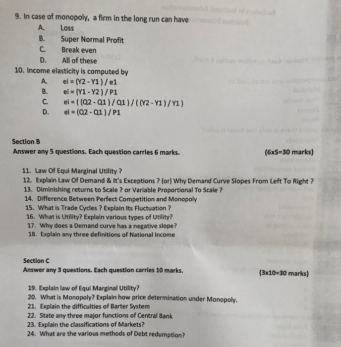 Repeat questions a) through c) where in c) part you begin with