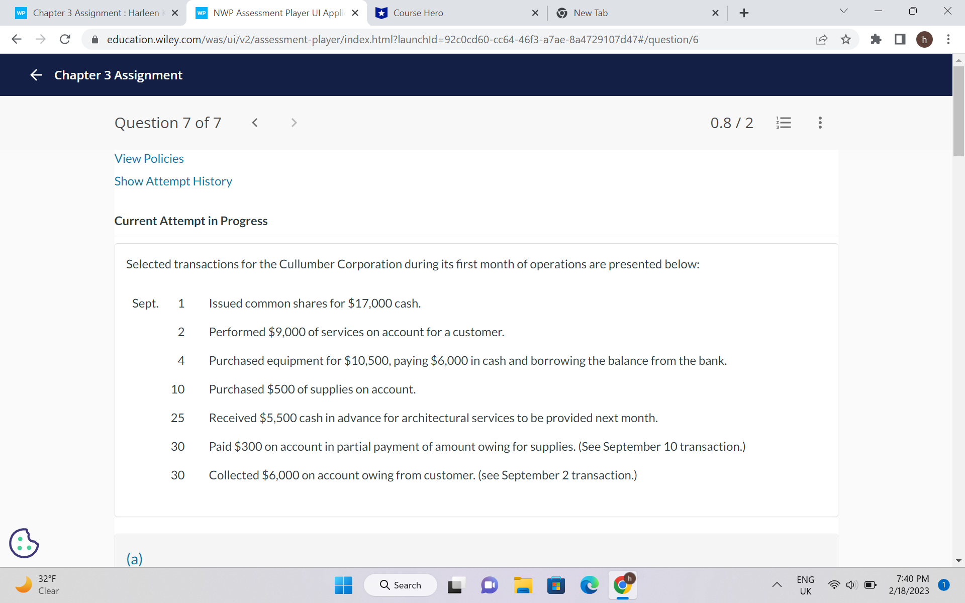 Payable 25 Cash Deferred Revenue 30 Accounts Payable Cash 30 Cash Accounts