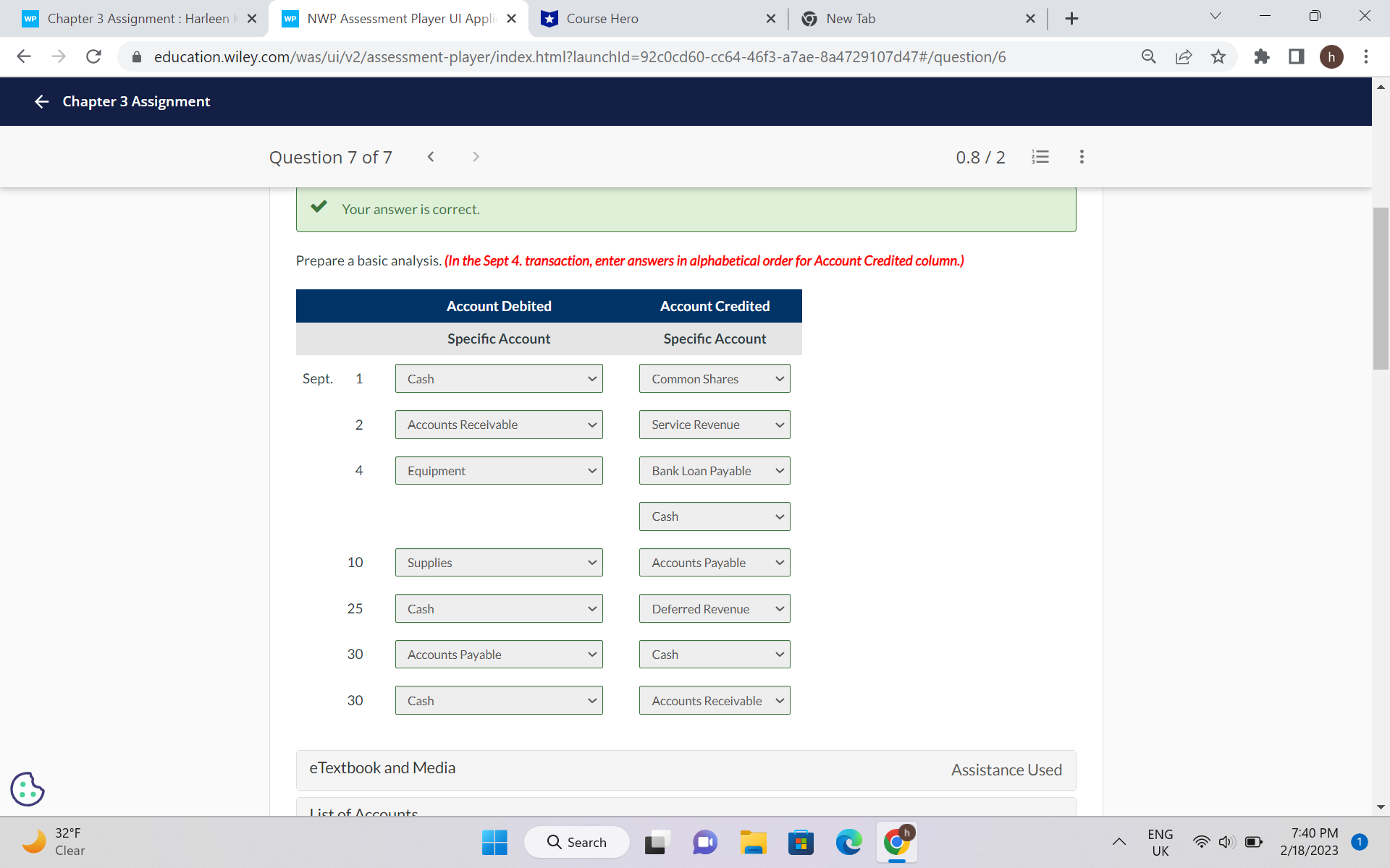 Receivable e Textbook and Media Assistance Used List of Accounts 32.F Q