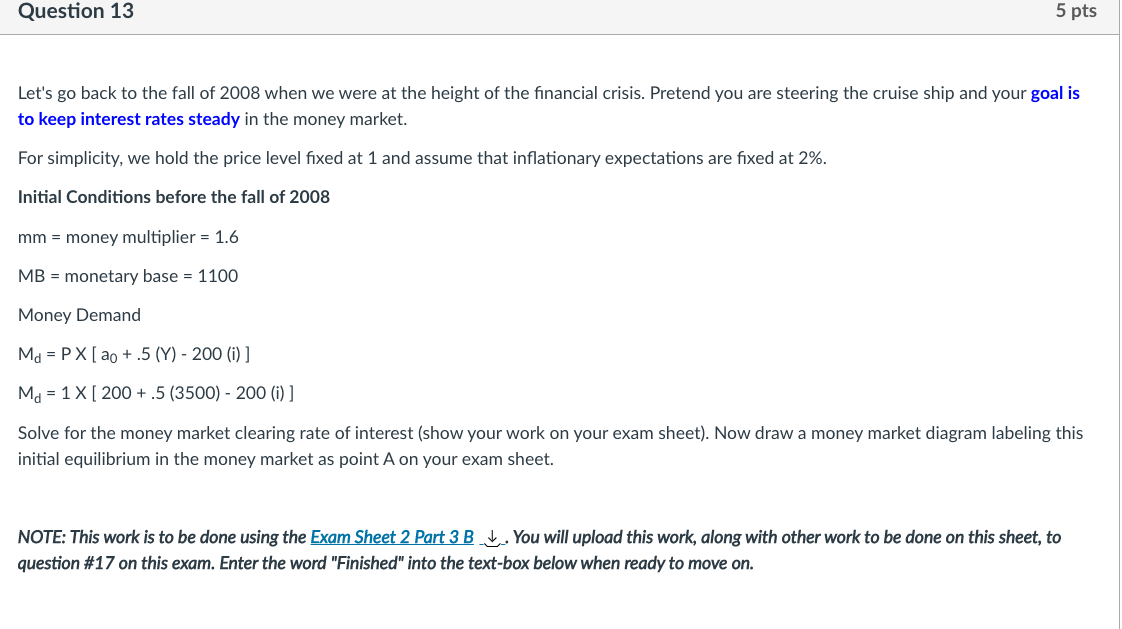inflationary expectations are fixed at 2%. Initial Conditions before the fall of