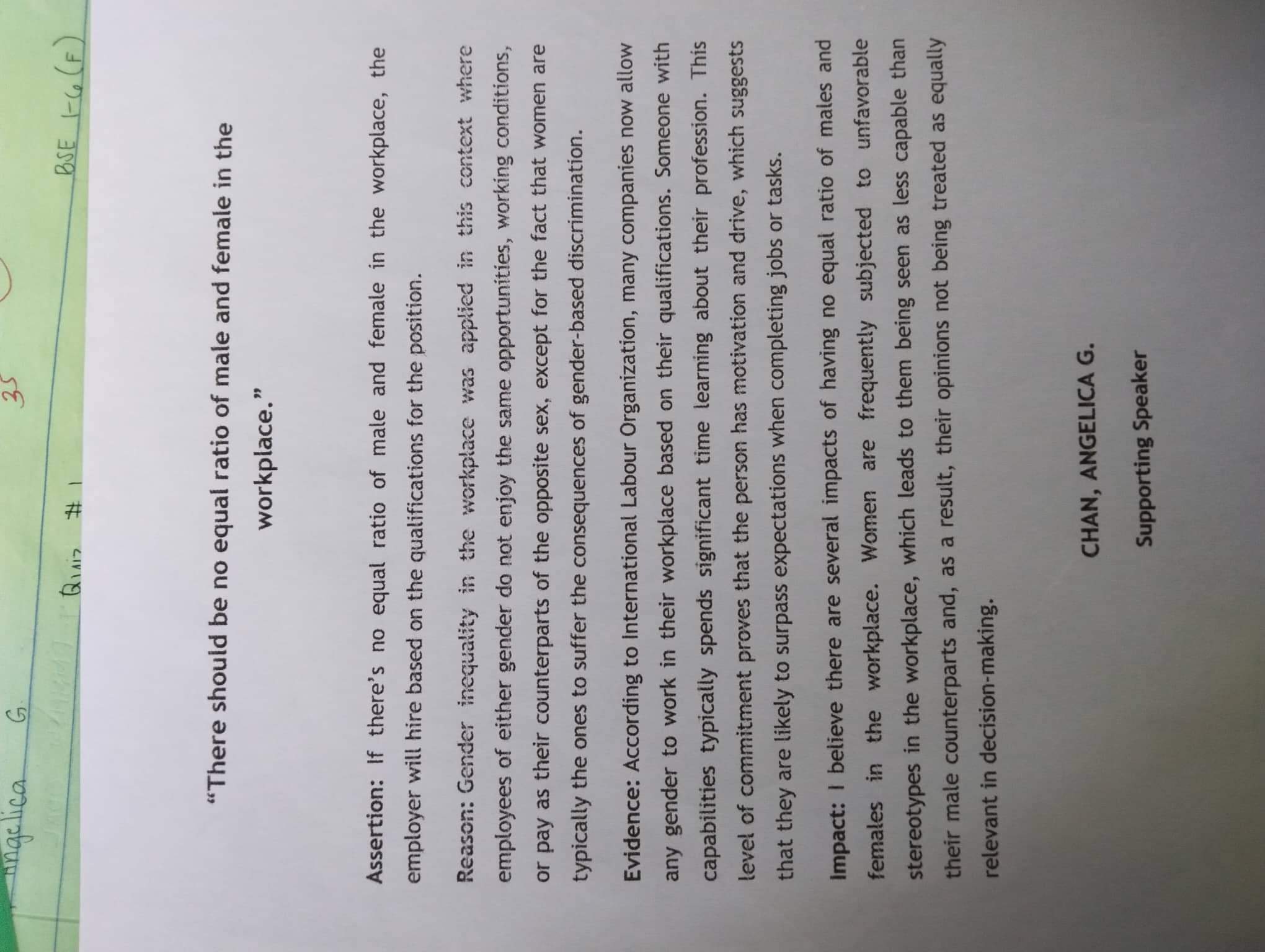 Give me a possible counter question from this given statement for