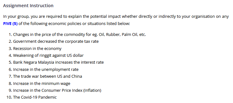 price of the commodity for eg. Oil, Rubber, Palm Oil, etc.Government decreased