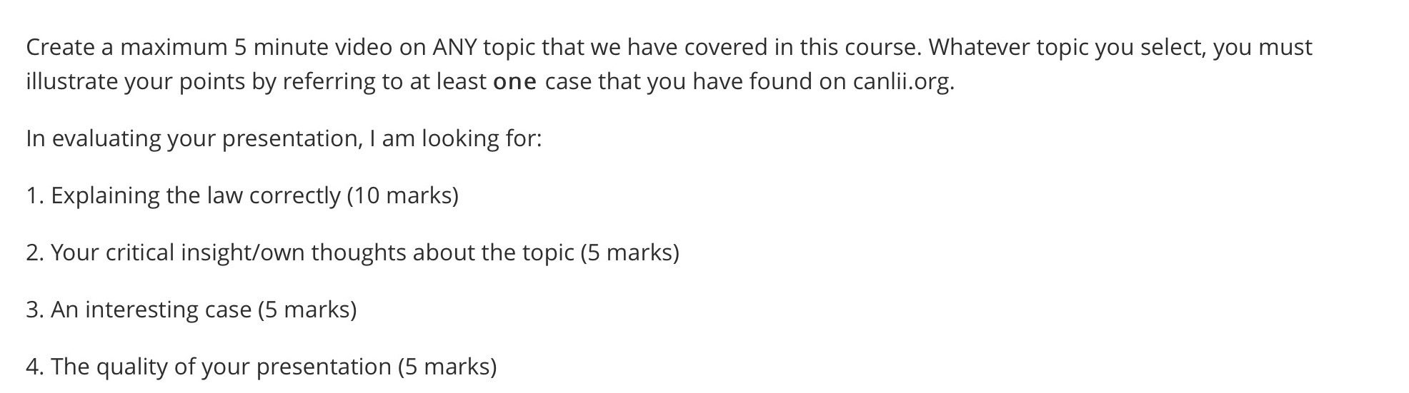 have covered in this course. Whatever topic you select, you must illustrate