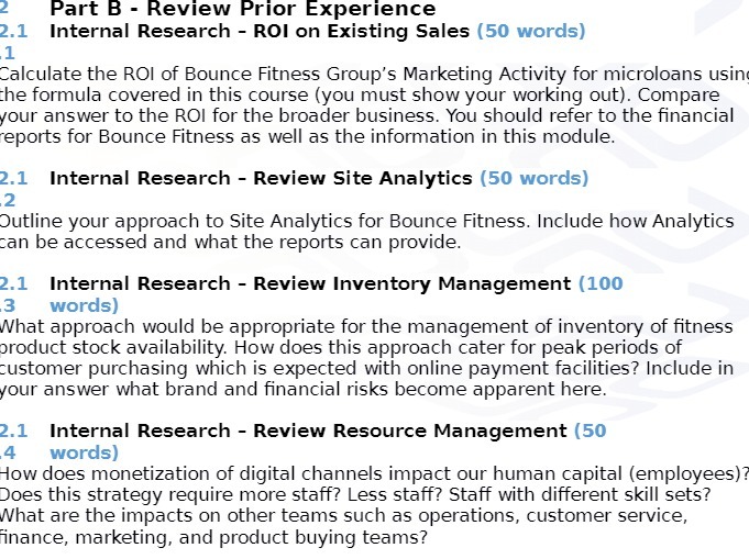 ROI on Existing Sales {50 words} .1 Calculate the RICH of Bounce