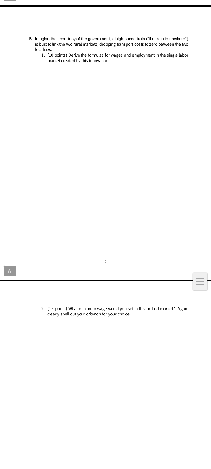 structures: Market A Demand: La = ataAW , alO (2) Market B