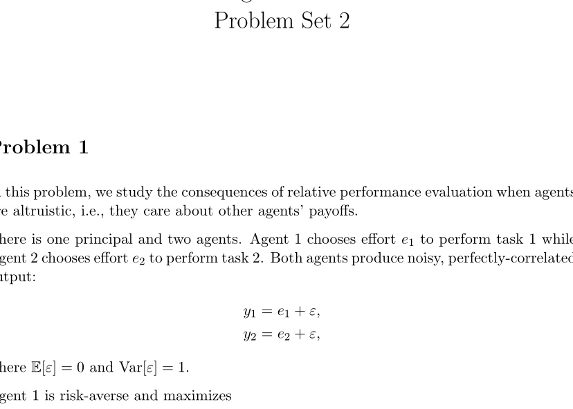  Prohlem Set 2 'roblem 1 . this problem, we study the