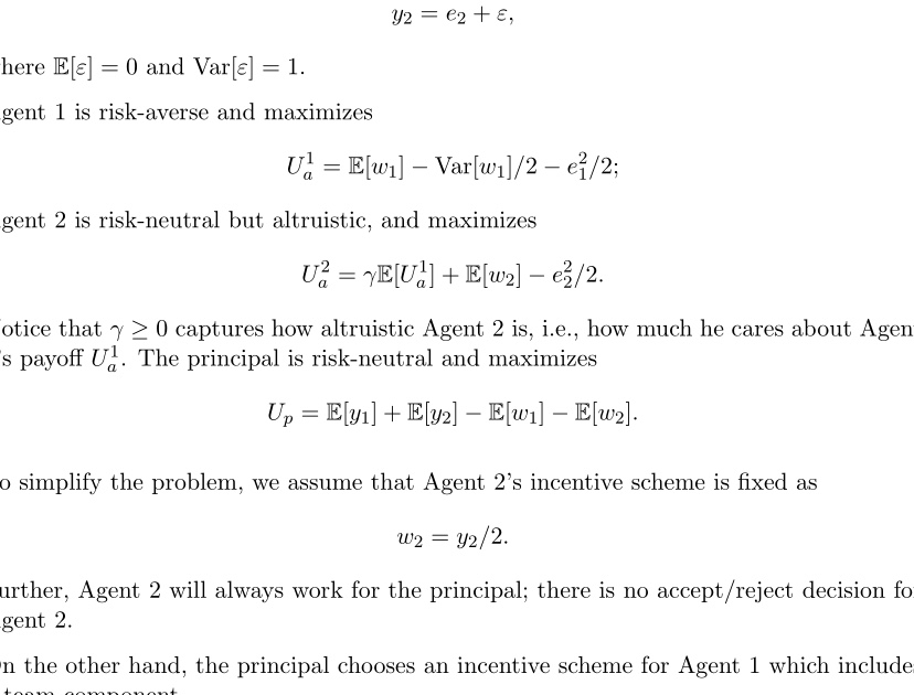 about other agents: payoffs. here is one principal and two agents. Agent.