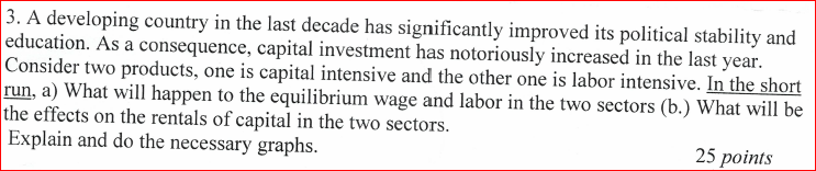 its political stability and education. As a consequence, capital investment has notoriously