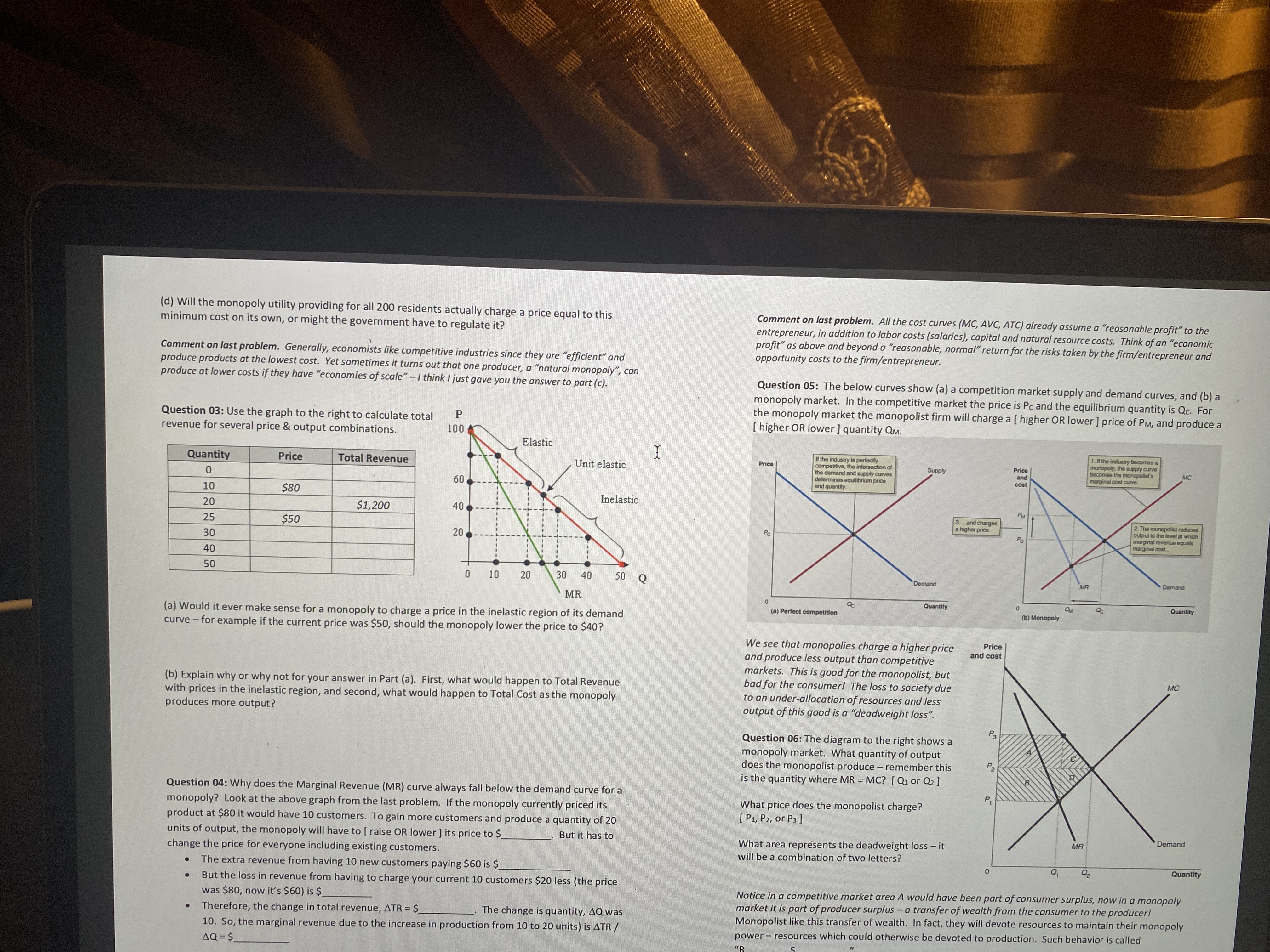  Please help (d) Will the monopoly utility providing for all 200