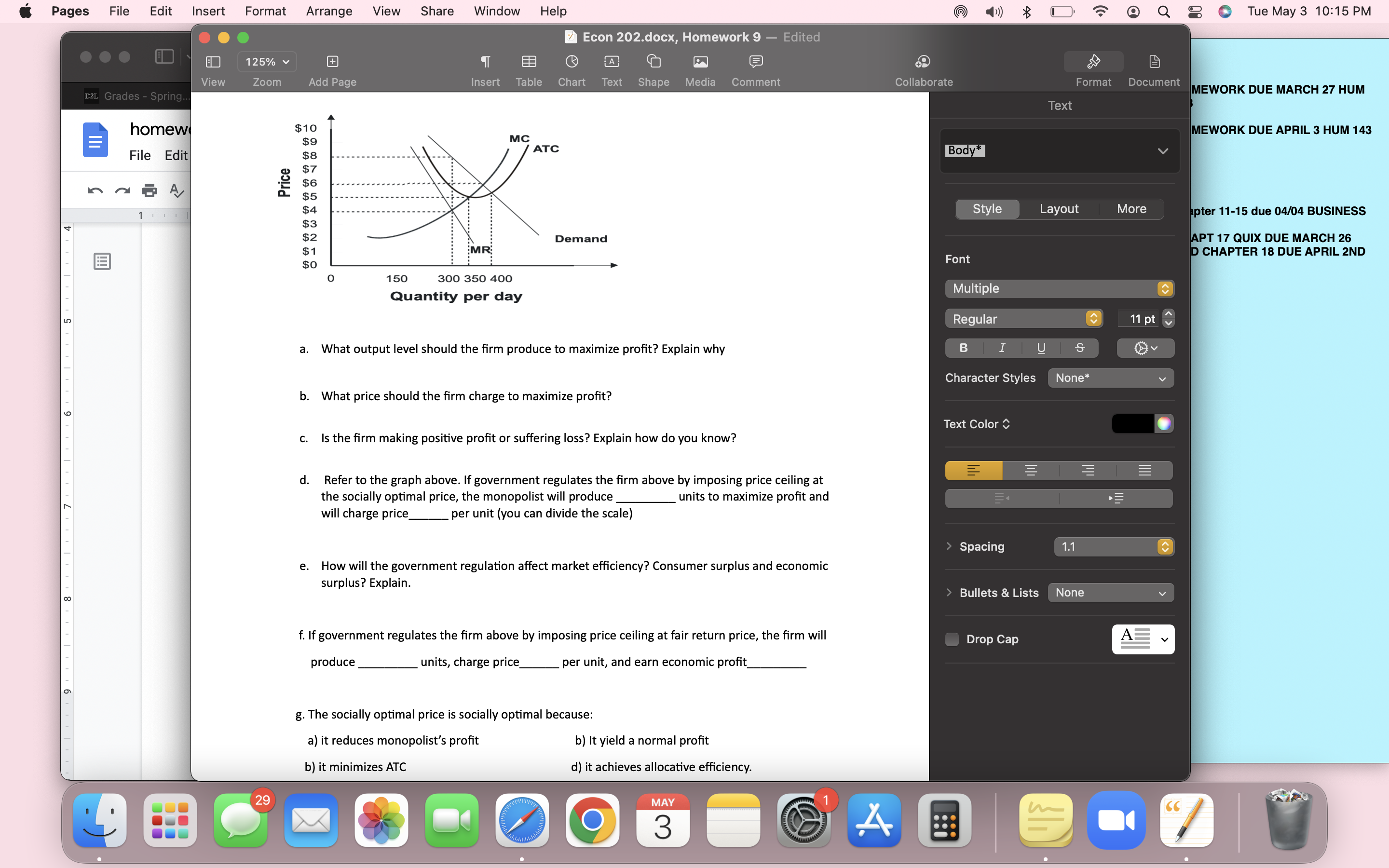 answer question #4 a-g Pages File Edit Insert Format Arrange View