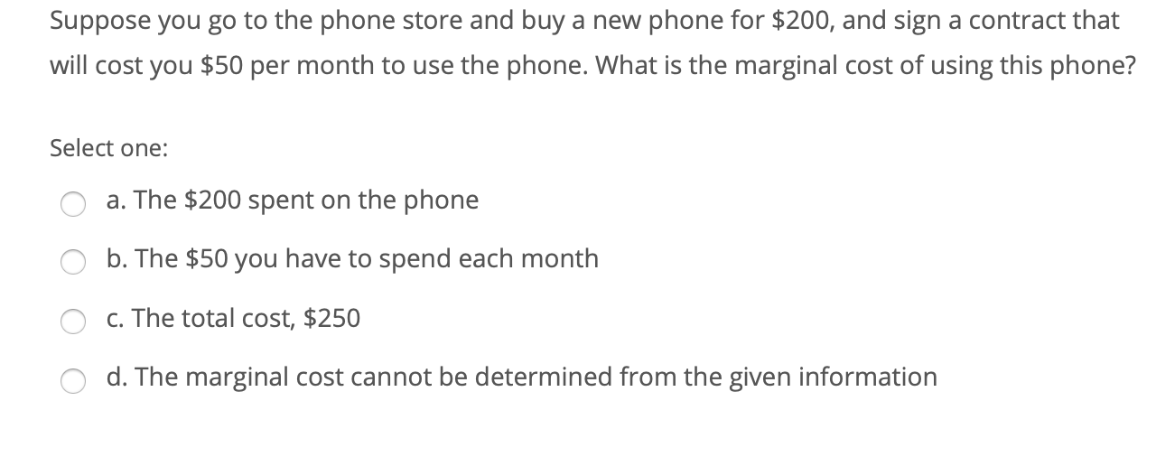 go to the phone store and buy a new phone for $200,