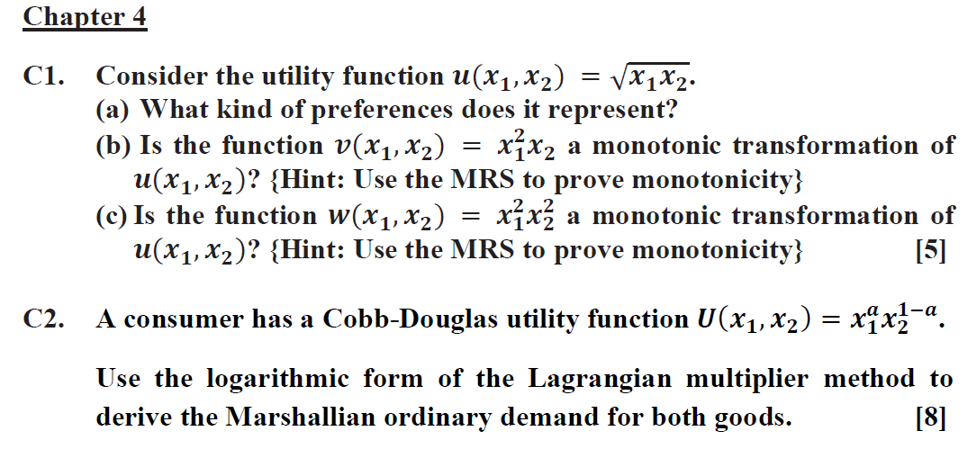 VX1X2. (a) What kind of preferences does it represent? (b) Is the