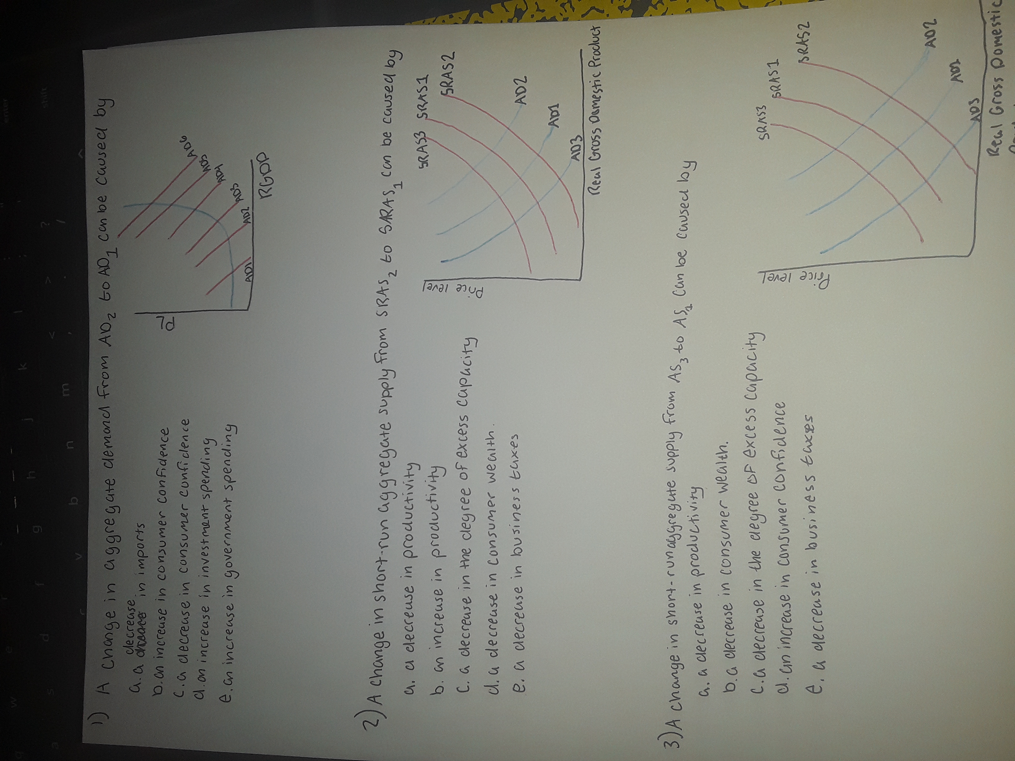 Can anyone help with these questions? b 1 ) A change