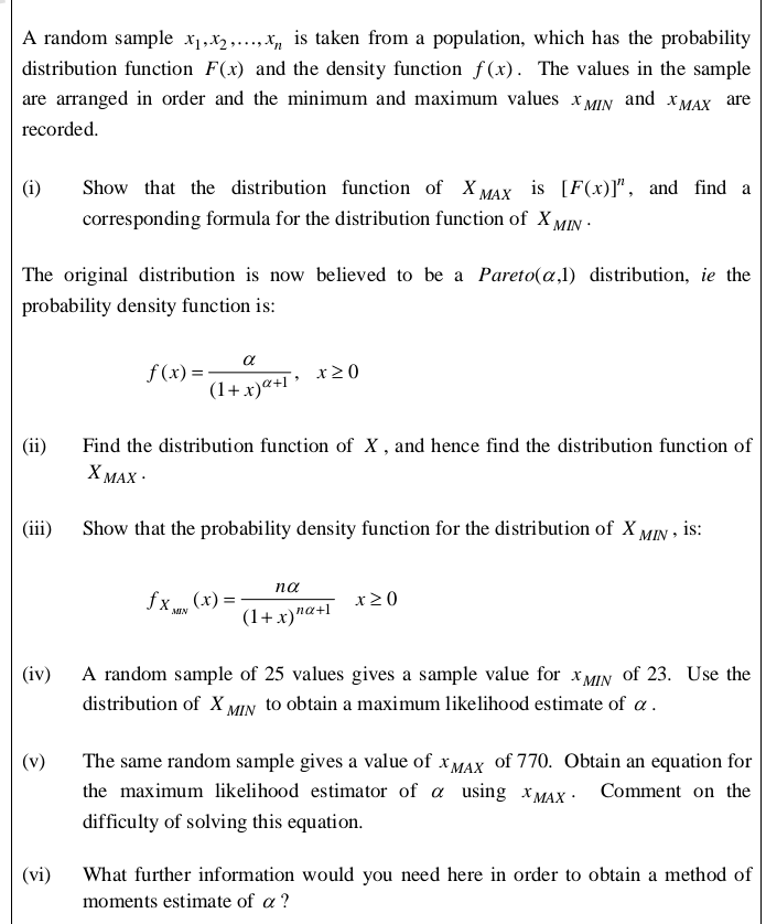  Answer the questions belowQuestion 1 A random sample X1,X2,...,x, is taken