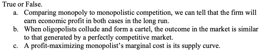tell that the rm will earn economic prot in both cases in