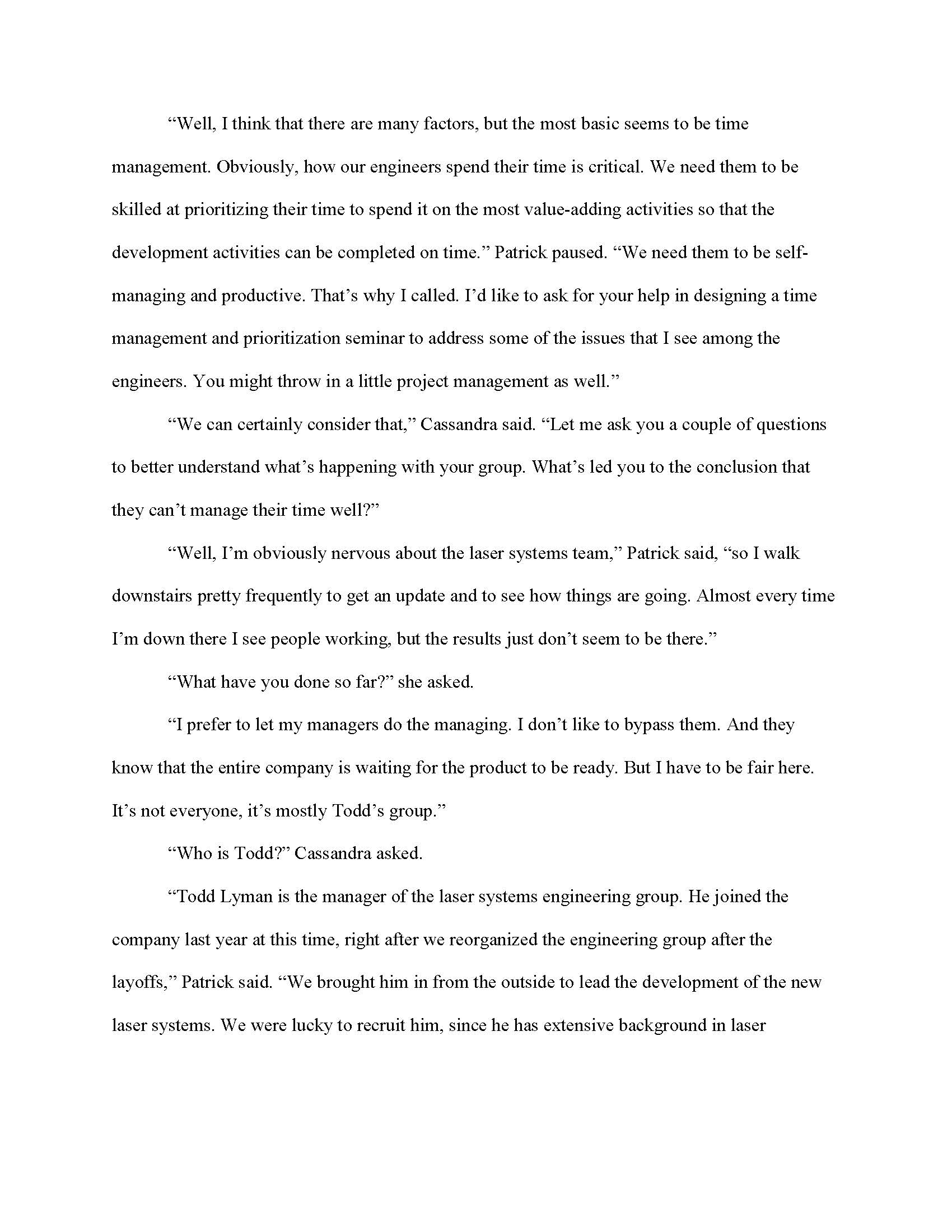 underlying problems? Which of these underlying problems is most likely, in your