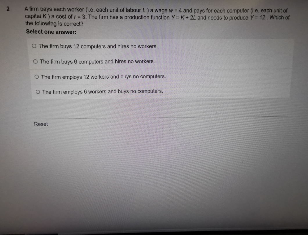 here is the question 2 A firm pays each worker (i.e.