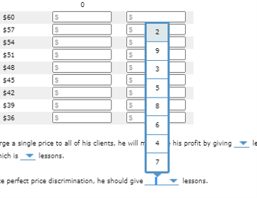 each week whose reservation prices are shown in the following table: Reservation