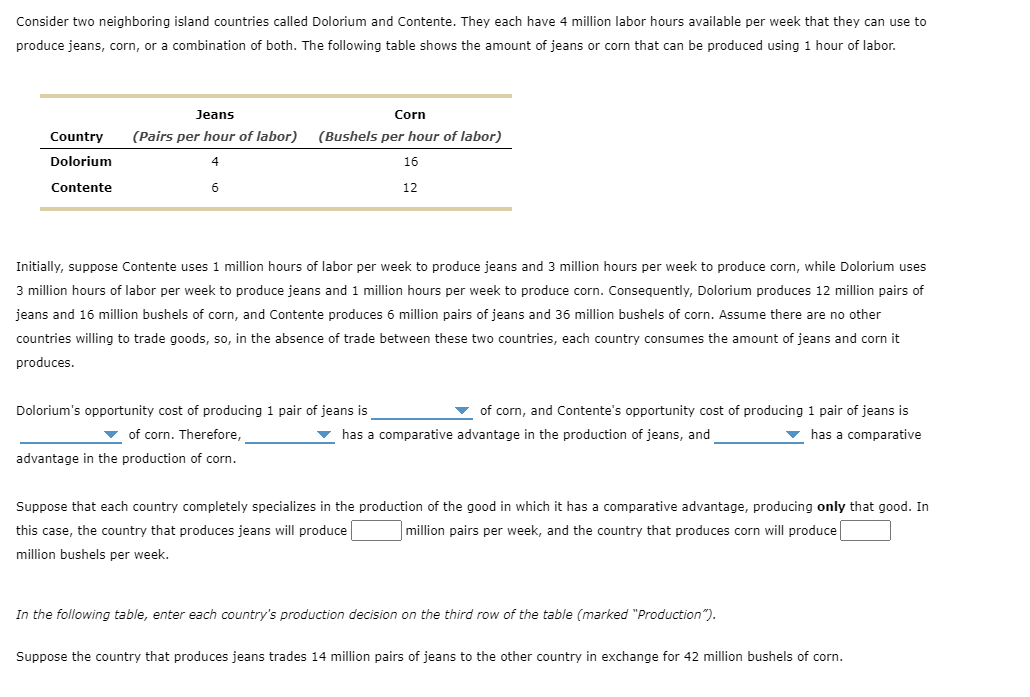 Please explain this problem! Consider two neighboring island countries called Dolorium