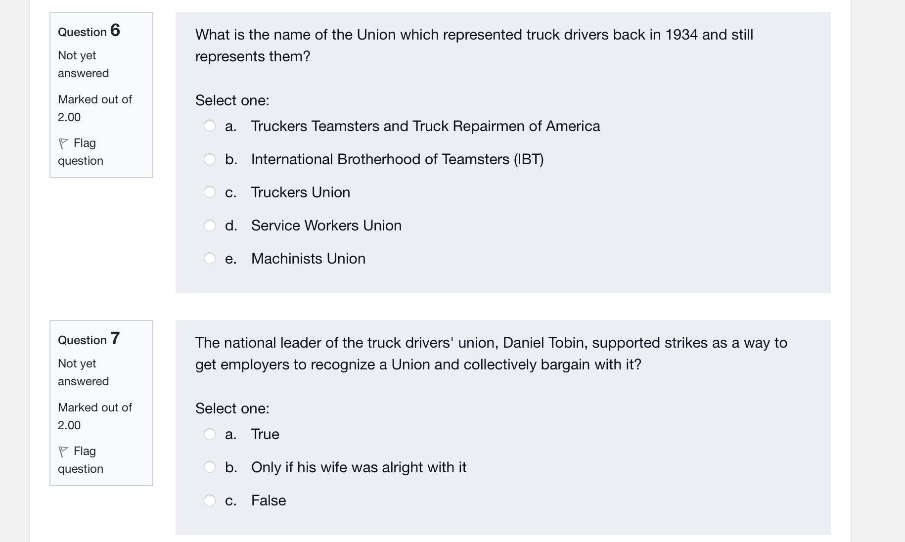 Union that I mention that was trying to organize in the midst