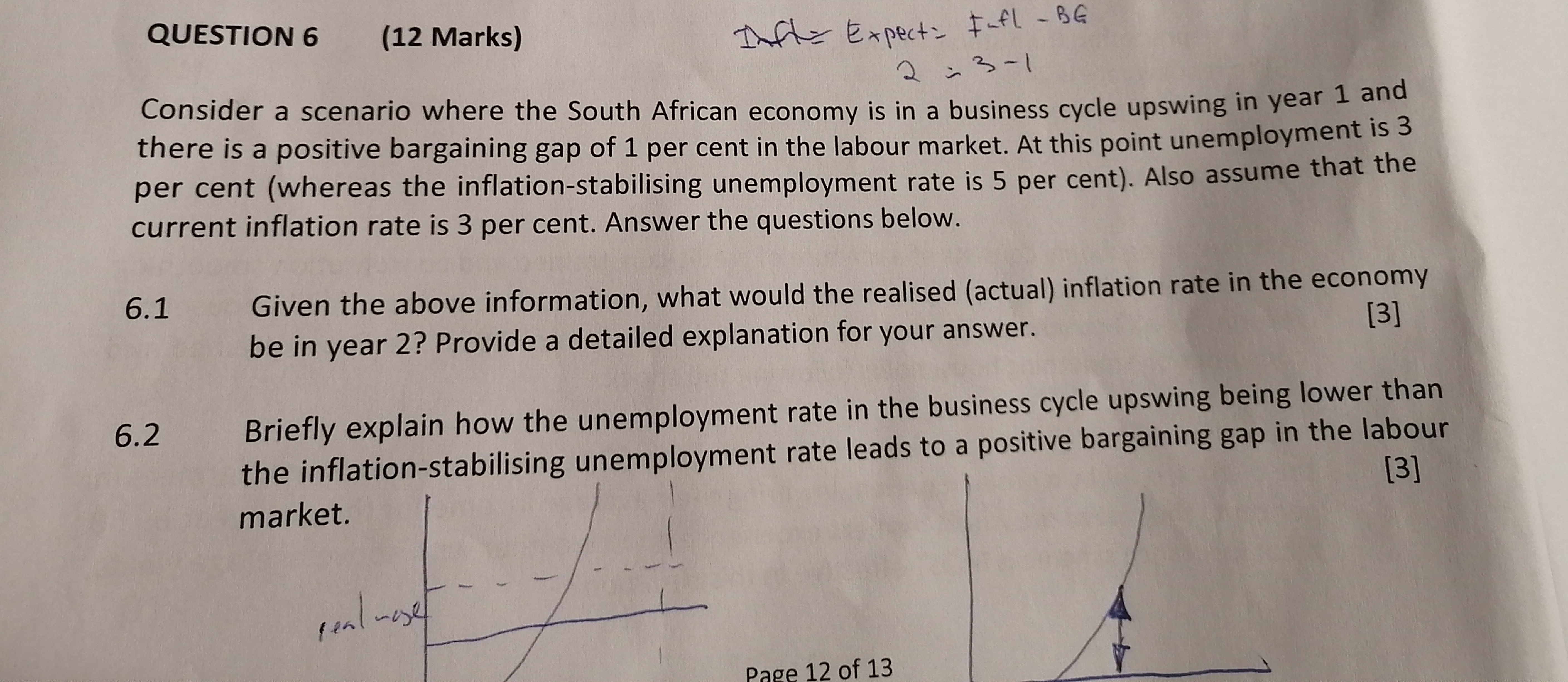  QUESTION 6 (12 Marks) Infly Expects F-fl - BE 2 -