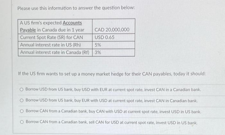  please answer Please use this information to answer the question below: