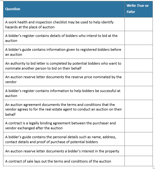 contains information .ven to registered bidders before an auction An authorityI to