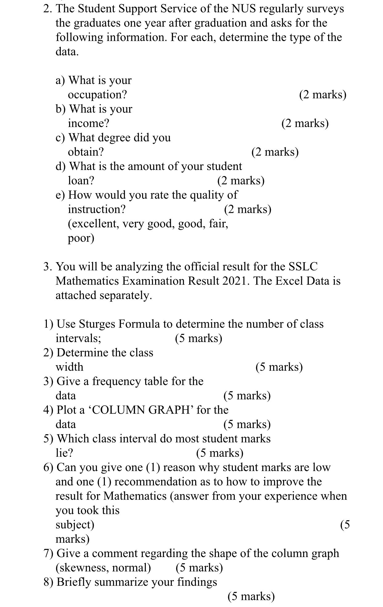 60 Weighting: 6% NOTE: YOU MUST USE MICROSOFT EXCEL TO DO THIS
