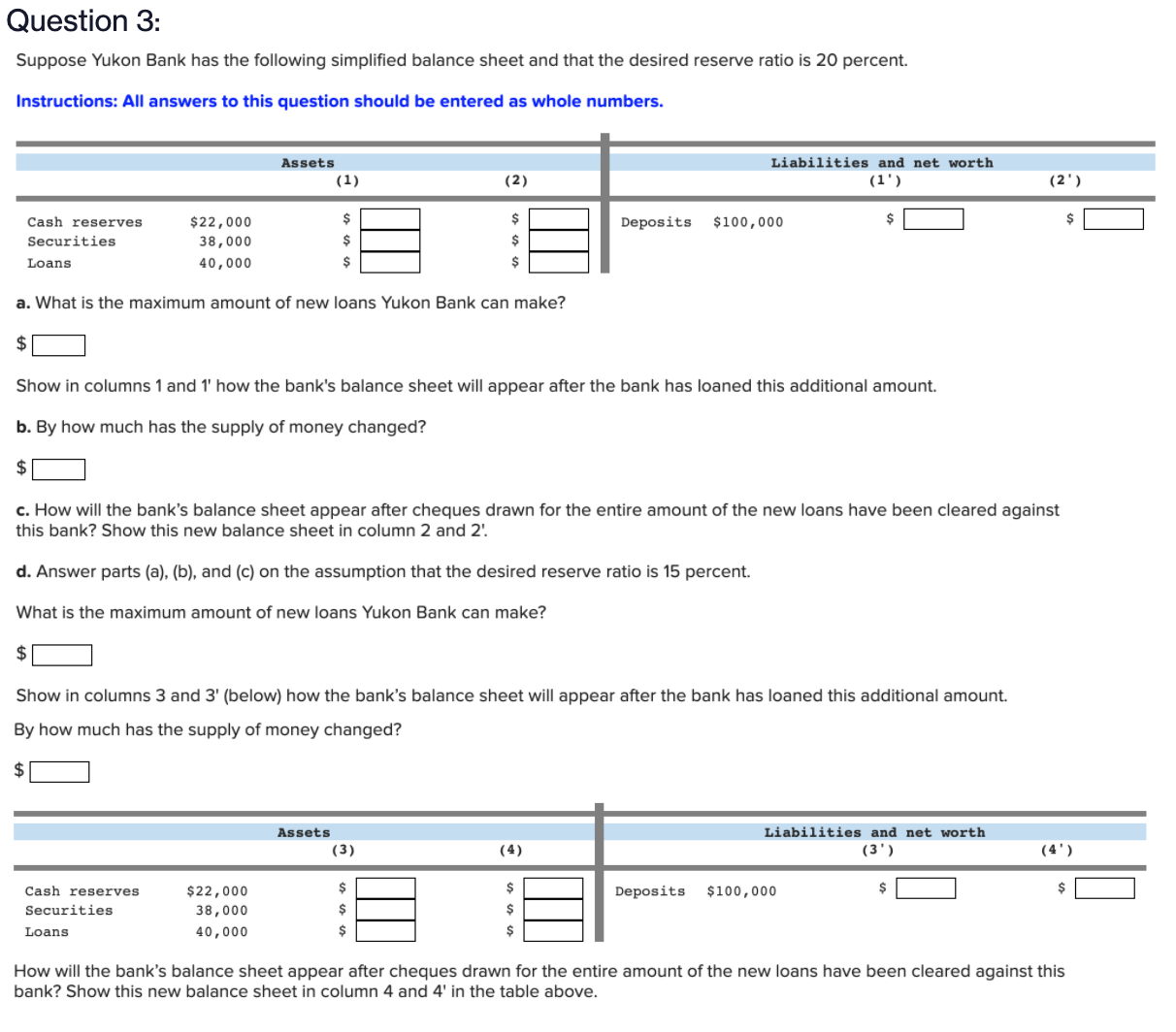Assume that the following data characterize the hypothetical economy of Trance: money