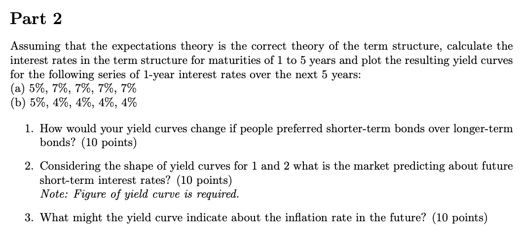 of the term structure, calculate the interest rates in the term structure