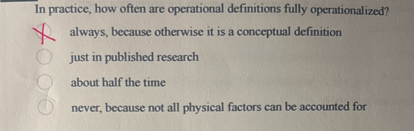 otherwise it is a conceptual definition O just in published research about