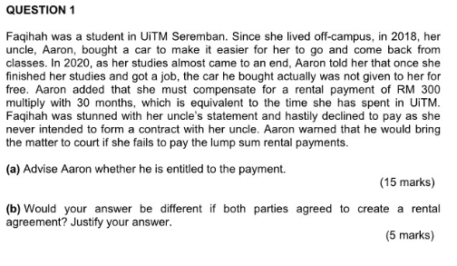  Elaborate and explain the answer based on Contract Act 1950 (Malaysia)