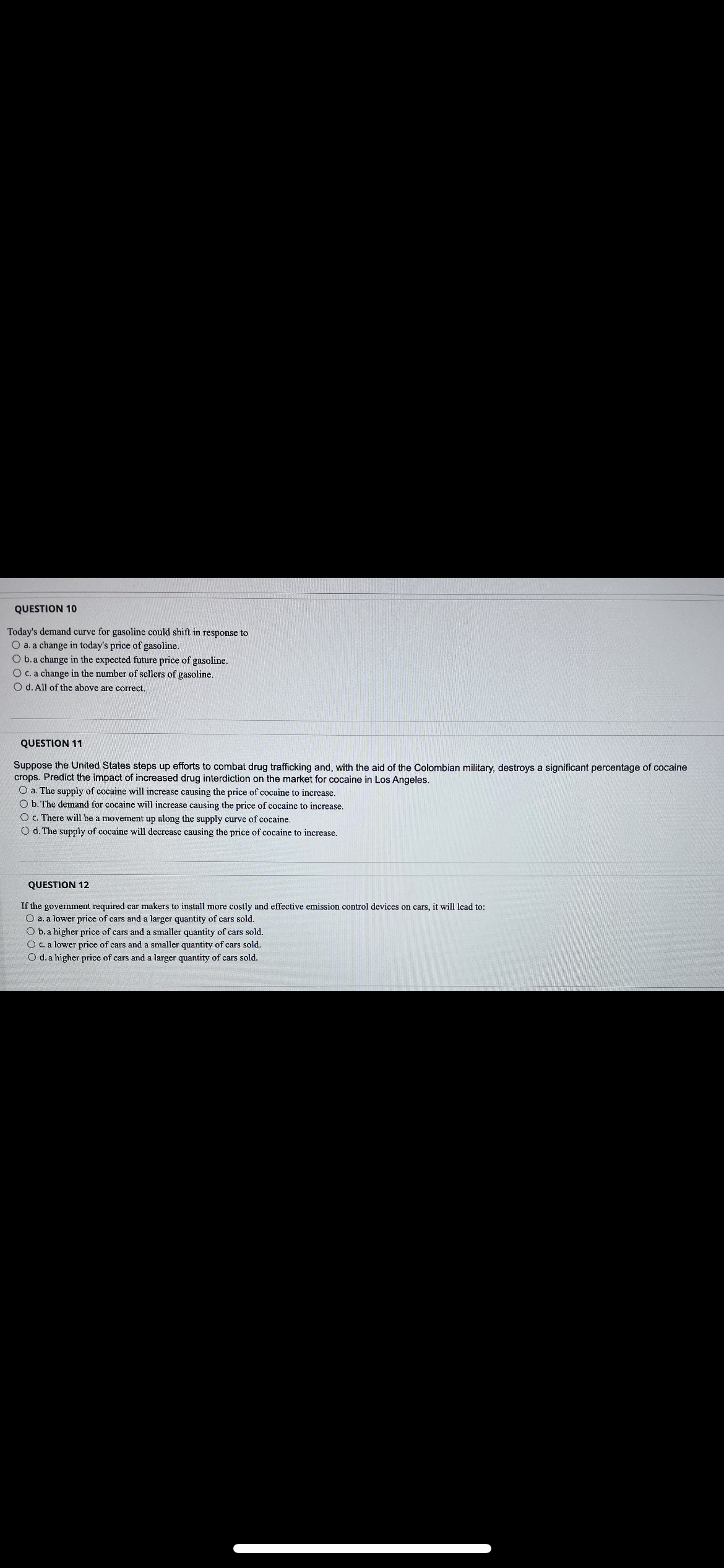 0 d.do none ofthe above QUESTION 23 A good economic theory: 0